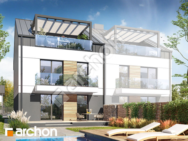 Проект будинку ARCHON+ Будинок в халезіях 10 (Р2Б) Вид 1