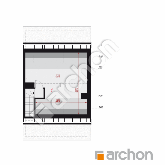 Проект будинку ARCHON+ Будинок в фіалках 2 (Р2Б) вер.2 План мансандри