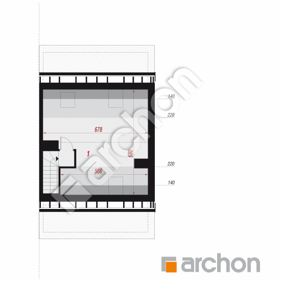 Проект дома ARCHON+ Дом в фиалках 2 (Р2Б) вер.2 План мансандри