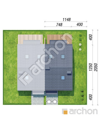 Проєкт будинку ARCHON+ Будинок в фіалках 2 (Р2Б) вер.2 Ситуація