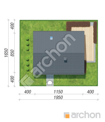 Проєкт будинку ARCHON+ Будинок в малинівці 30 (Е) ВДЕ Ситуація