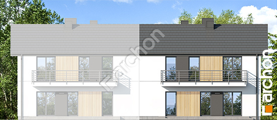 Дворовой фасад Дом в халезиях (Р2БА) вер.2