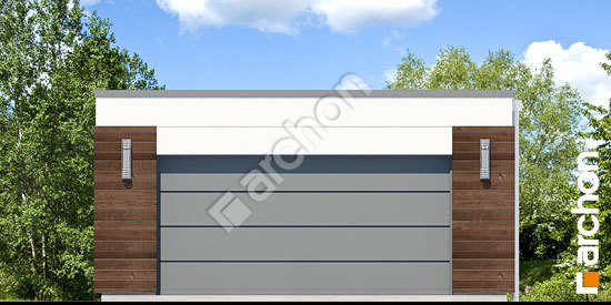 Передній фасад Г21 - Двомісний гараж
