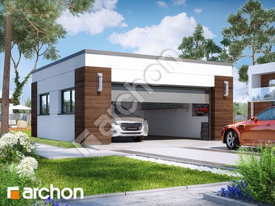 Проект дома ARCHON+ Г21 - Двухместный гараж