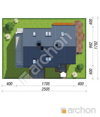 Проєкт будинку ARCHON+ Будинок в айдаредах 6 (Г2) Ситуація