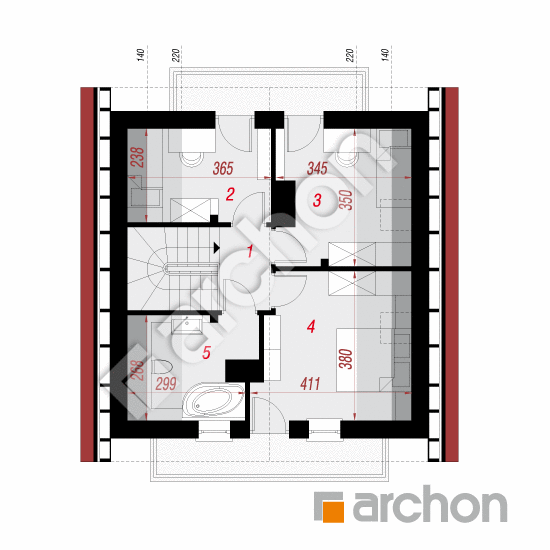 Проект будинку ARCHON+ Будинок в рододендронах 11 (П) План мансандри