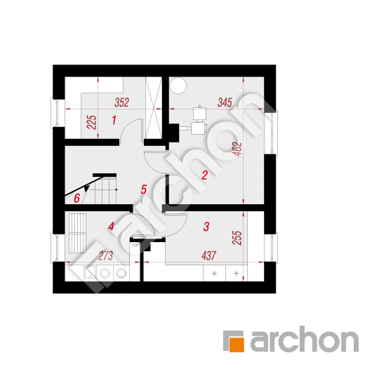 Проект дома ARCHON+ Дом в рододендронах 11 (П) План підвалу