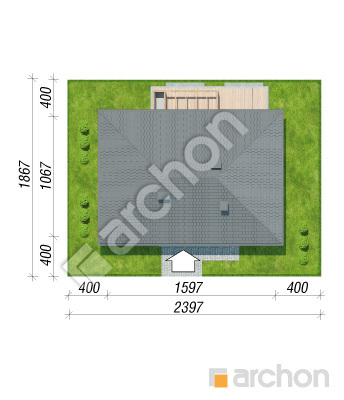 Проект дома ARCHON+ Дом под гинко 19 Ситуація