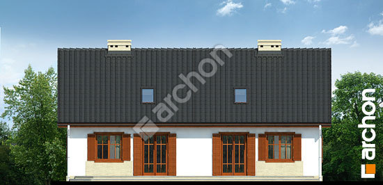 Дворовий фасад Будинок в брусниці (Р2) вер. 2