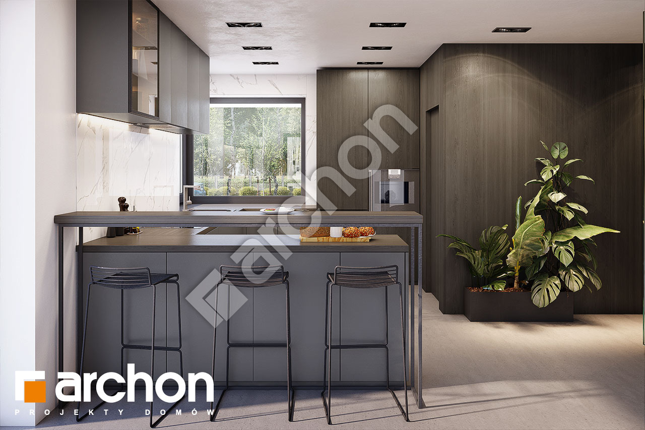 Проект будинку ARCHON+ Будинок в аурорах 12 візуалізація кухні 1 від 1
