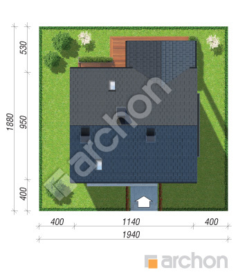 Проєкт будинку ARCHON+ Будинок в аурорах 12 Ситуація