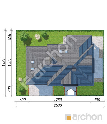 Проект дома ARCHON+ Дом в тополях (Г2) Ситуація