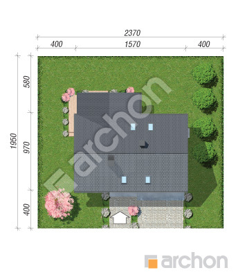 Проект дома ARCHON+ Дом в гвоздиках 4 (Г2) Ситуація