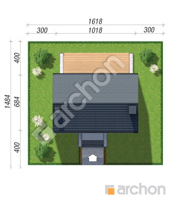 Проєкт будинку ARCHON+ Будинок в ірисах 5 Ситуація