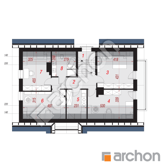 Проект дома ARCHON+ Дом под омелами 3 вер.2 План мансандри
