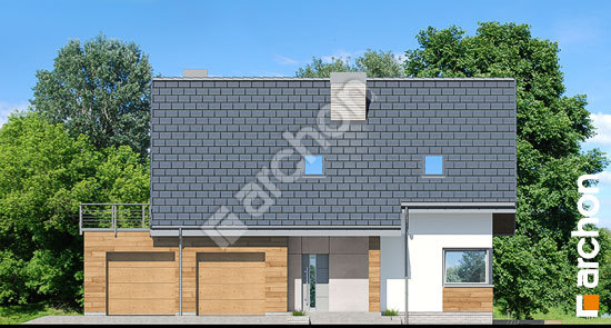 Передній фасад Будинок в яблонках 8 (Г2)