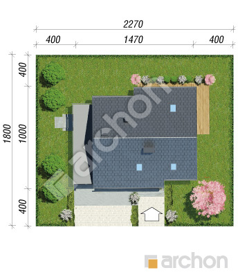 Проєкт будинку ARCHON+ Будинок в яблонках 8 (Г2) Ситуація