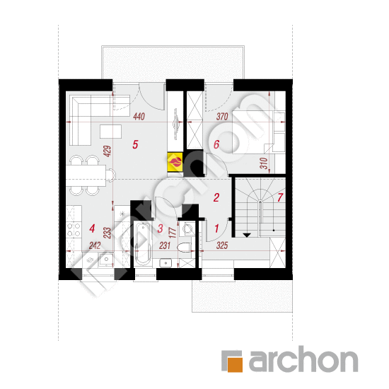 Проєкт будинку ARCHON+ Будинок в халезіях 3 (Р2С) вер.2 План мансандри