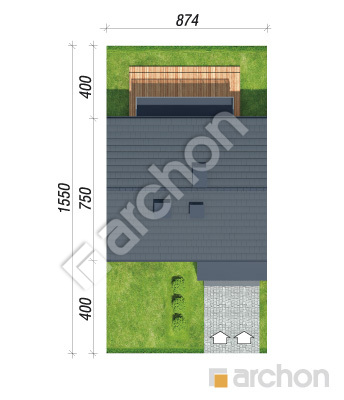 Проєкт будинку ARCHON+ Будинок в халезіях 3 (Р2С) вер.2 Ситуація