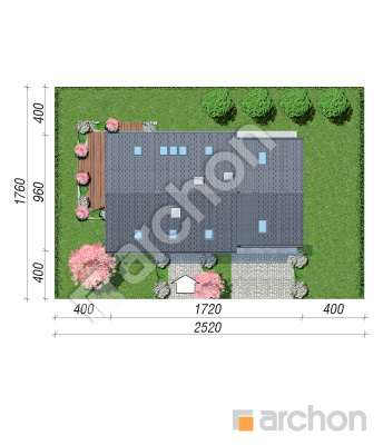 Проєкт будинку ARCHON+ Будинок в смарагдах 3 (Г2) Ситуація