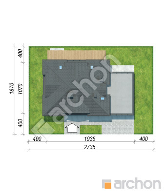 Проєкт будинку ARCHON+ Будинок в сливах 6 (Г2) Ситуація