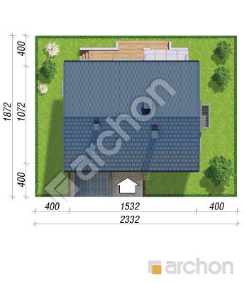 Проект дома ARCHON+ Дом под красной рябиной 16 (ПН) Ситуація