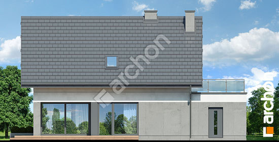 Дворовий фасад Будинок в квітах 2