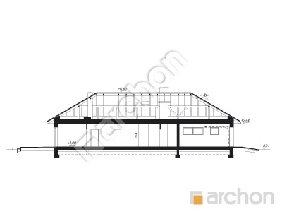 Проект дома ARCHON+ Дом в андромедах (Г2)  Розріз будинку