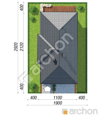 Проект дома ARCHON+ Дом в андромедах (Г2)  Ситуація