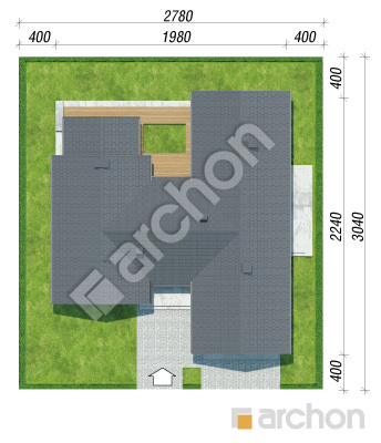 Проект дома ARCHON+ Будинок в клівіях 10 (Г2) Ситуація