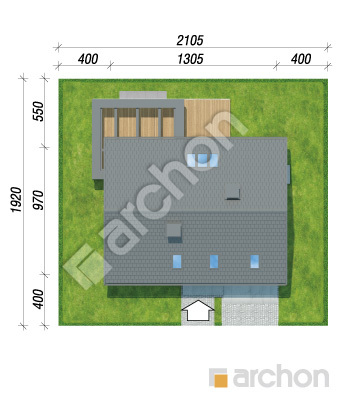 Проект дома ARCHON+ Дом в гвоздиках (А) Ситуація