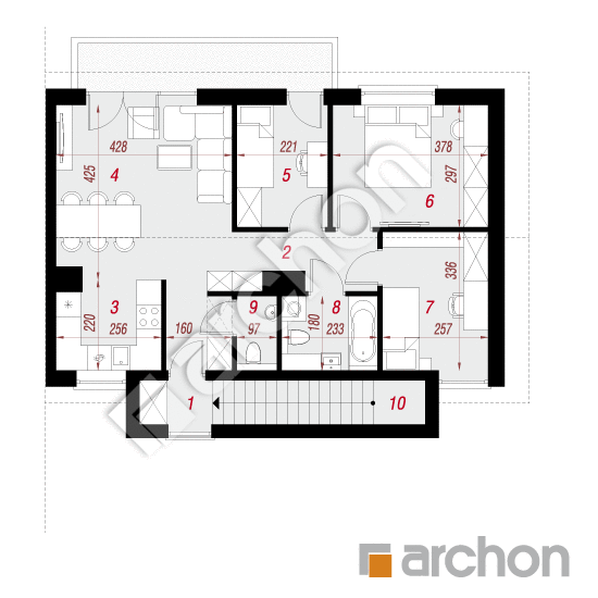 Проєкт будинку ARCHON+ Будинок в горобиннику (Р2Б) вер.2 План мансандри
