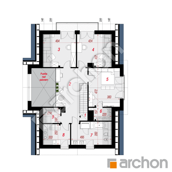 Проект будинку ARCHON+ Будинок під софорою 2 План мансандри