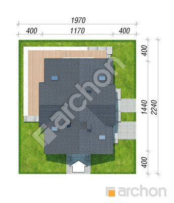 Проєкт будинку ARCHON+ Будинок під софорою 2 Ситуація