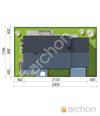 Проект дома ARCHON+ Дом в мекинтошах 4 (Г2М) Ситуація