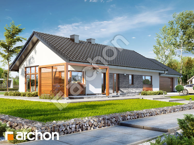 Проект дома ARCHON+ Дом в мекинтошах 4 (Г2М) Вид 1