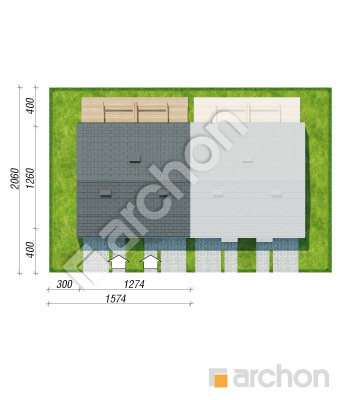 Проект дома ARCHON+ Дом под гинко 15 (ГР2Б) Ситуація