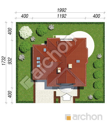 Проект дома ARCHON+ Дом в винограде 3 вер.2 Ситуація