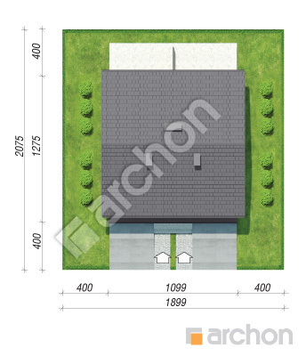 Проєкт будинку ARCHON+ Будинок в чорній смородині (ГР2) Ситуація