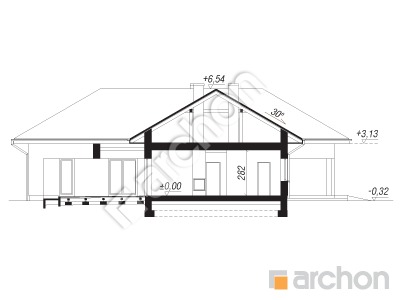 Проект дома ARCHON+ Дом в итеях (Г2) Розріз будинку