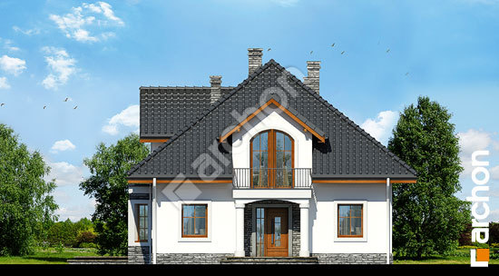 Передній фасад Будинок в тим'яні 9