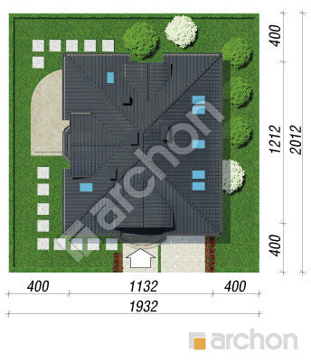 Проєкт будинку ARCHON+ Будинок в тим'яні 9 Ситуація
