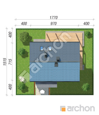 Проект дома ARCHON+ Дом в третомах Ситуація