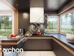 Проект дома ARCHON+ Дом в аммобиуме визуализация кухни 1 вид 1
