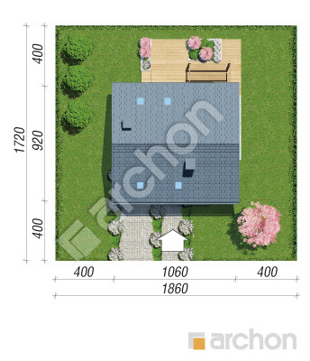 Проєкт будинку ARCHON+ Будинок в аммобіумі Ситуація