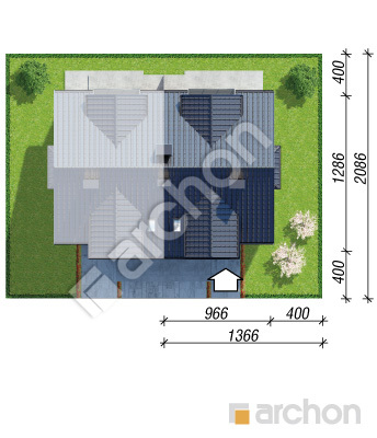 Проєкт будинку ARCHON+ Будинок в клематисах 16 (Б) Ситуація