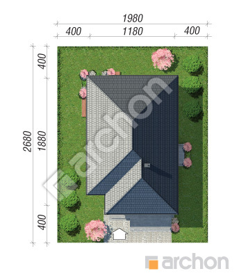Проєкт будинку ARCHON+ Будинок в ренклодах 23 (Г2Е) Ситуація