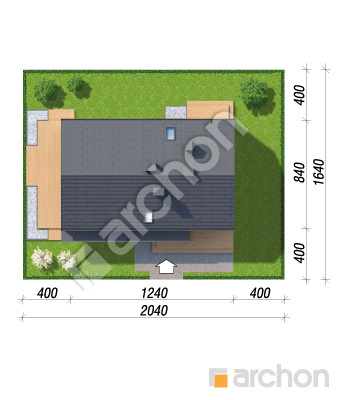 Проєкт будинку ARCHON+ Будинок в шишковиках 8 Ситуація
