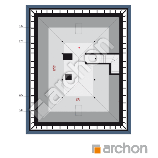 Проект дома ARCHON+ Дом в сирени 7 (П) План мансандри