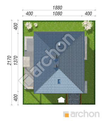 Проект дома ARCHON+ Дом в сирени 7 (П) Ситуація